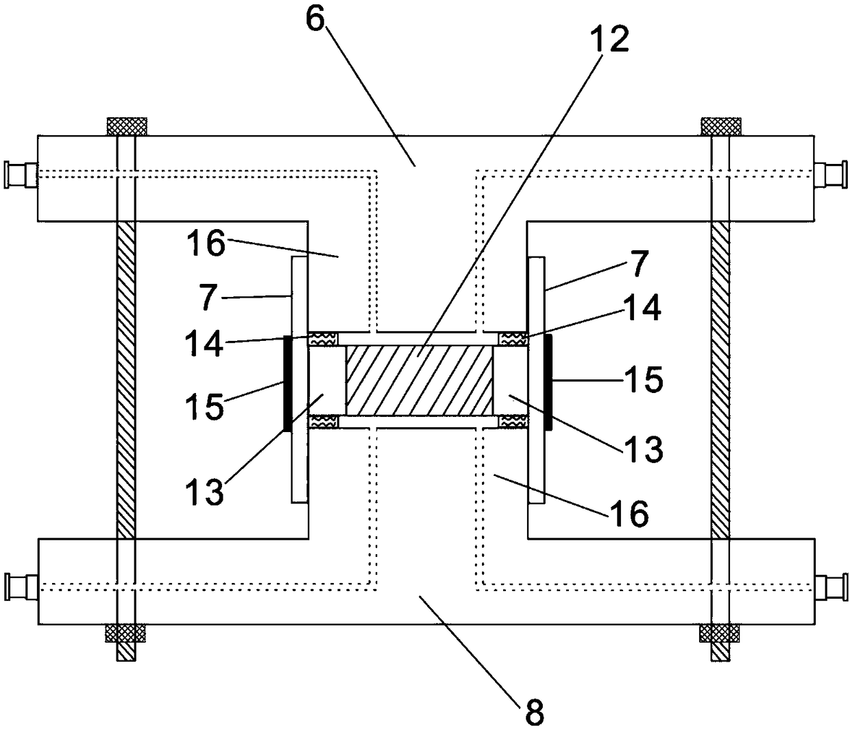 Rock diffusion coefficient measuring device and method