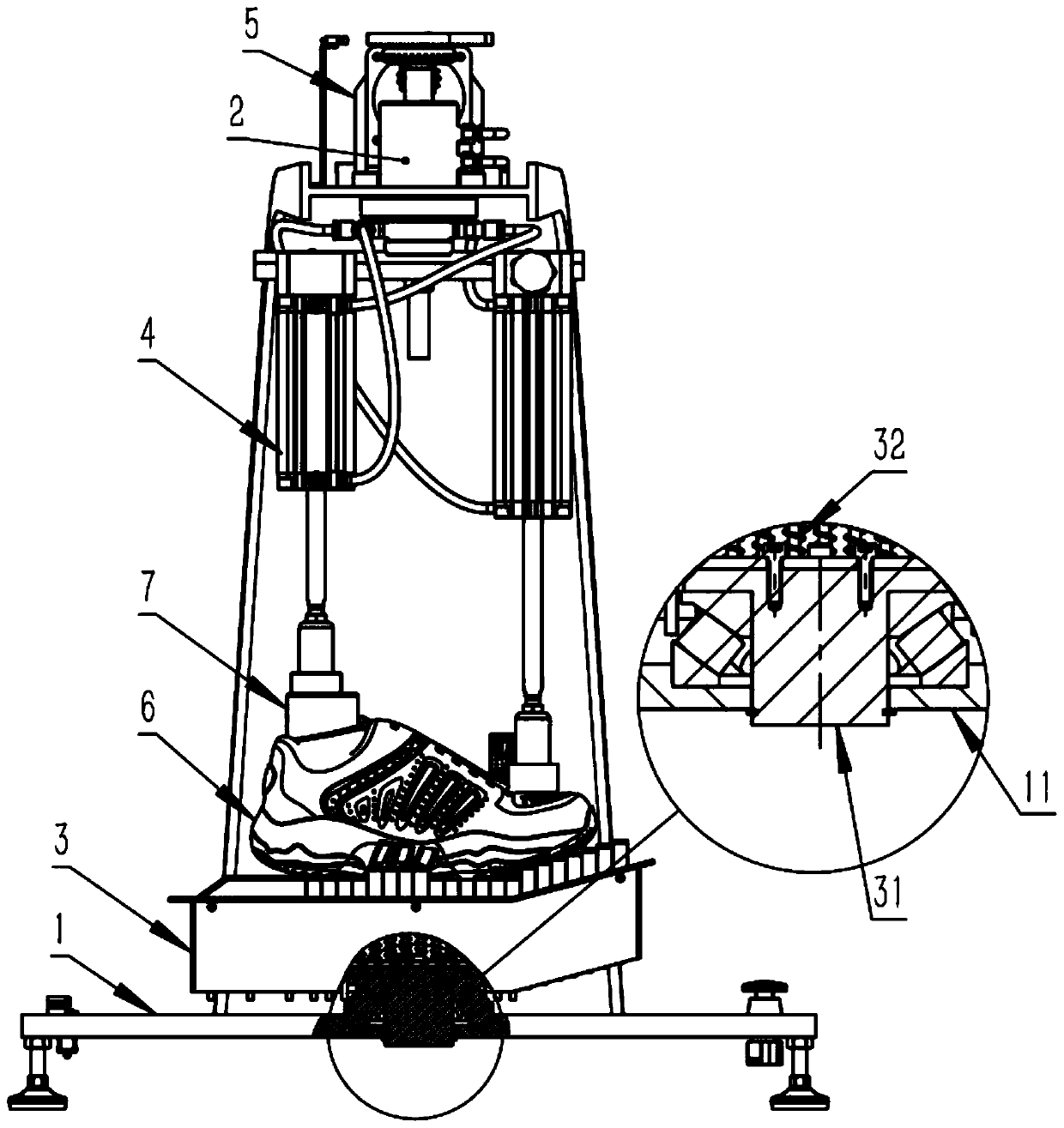 Table top type scribing machine