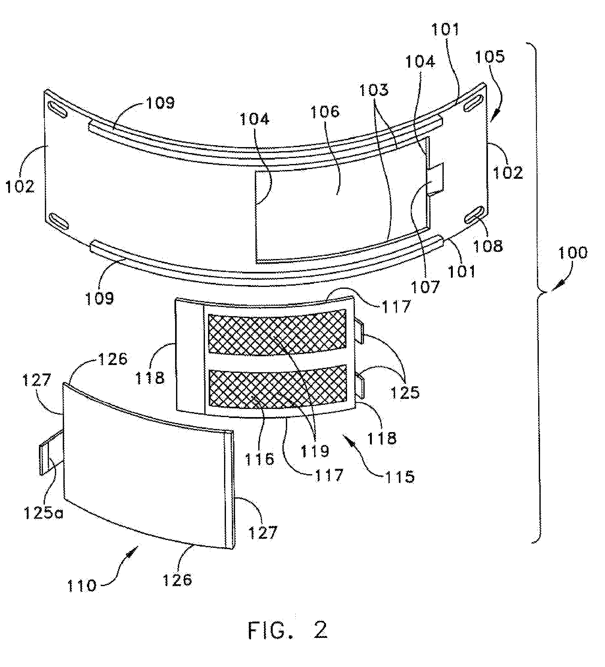 Spark arrestor and airflow control assembly for a portable cooling or heating device