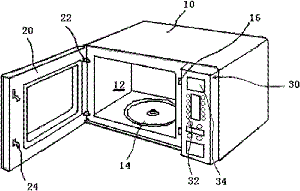 Food height measurement method for microwave oven