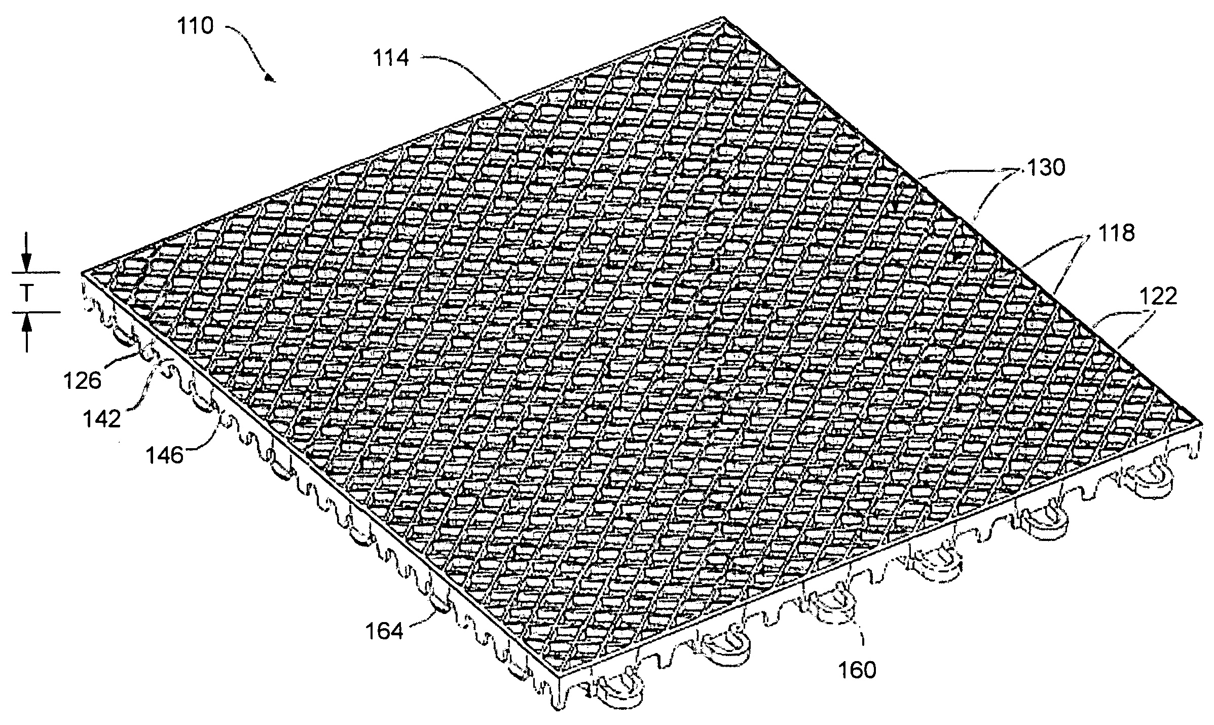 Method of Making A Modular Synthetic Floor Tile Configured For Enhanced Performance