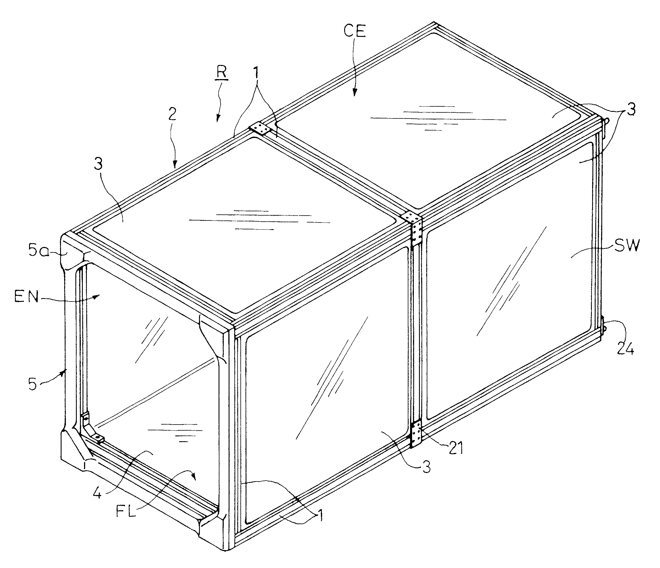 Capsule room unit and two-level installation structure thereof