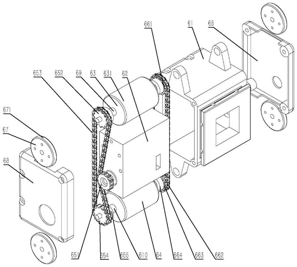 Reconfigurable driving wheel type joint module and driving wheel type snakelike robot thereof