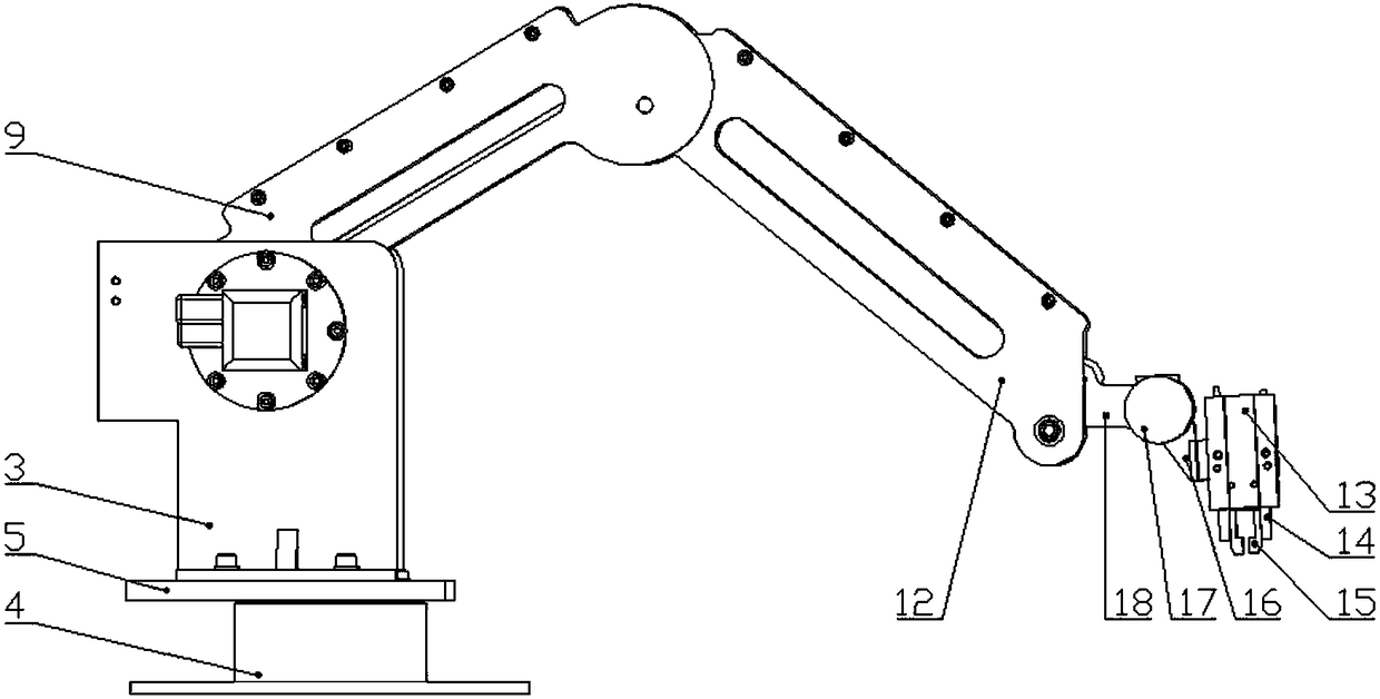 Feeding and discharging connecting rod manipulator with tail end turnover function