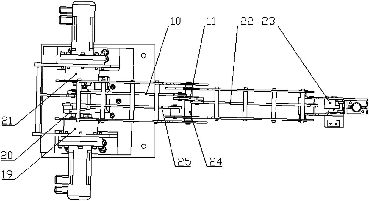 Feeding and discharging connecting rod manipulator with tail end turnover function