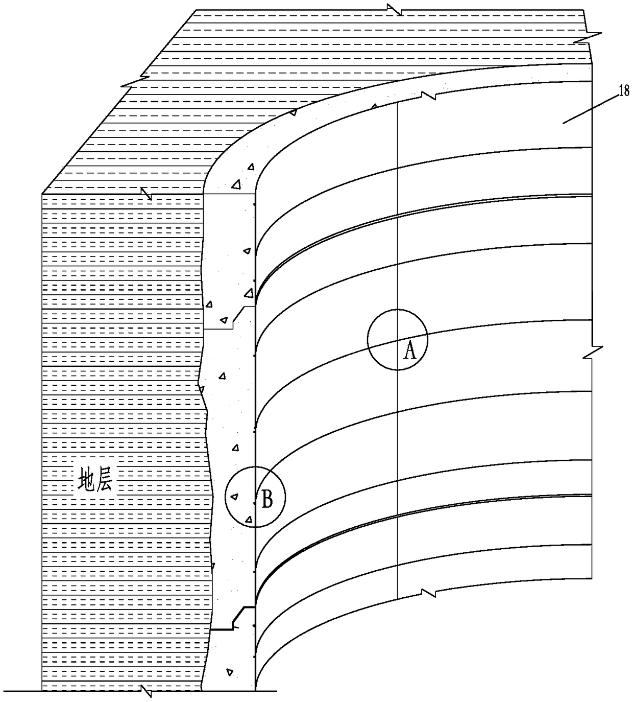 Filling technology capable of making slurry uniformly distributed between inner wall and outer wall of freezing shaft