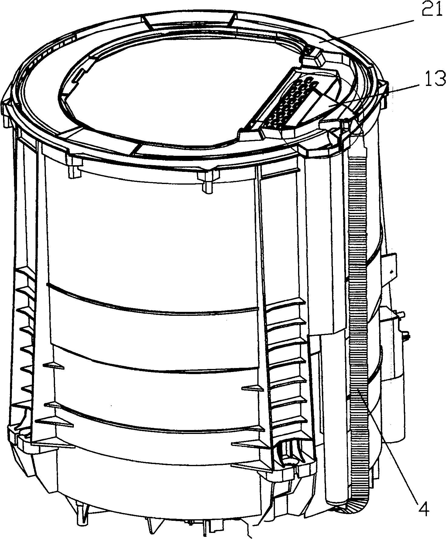 Internal circulation sprinkling clothes-washing method and washing machine