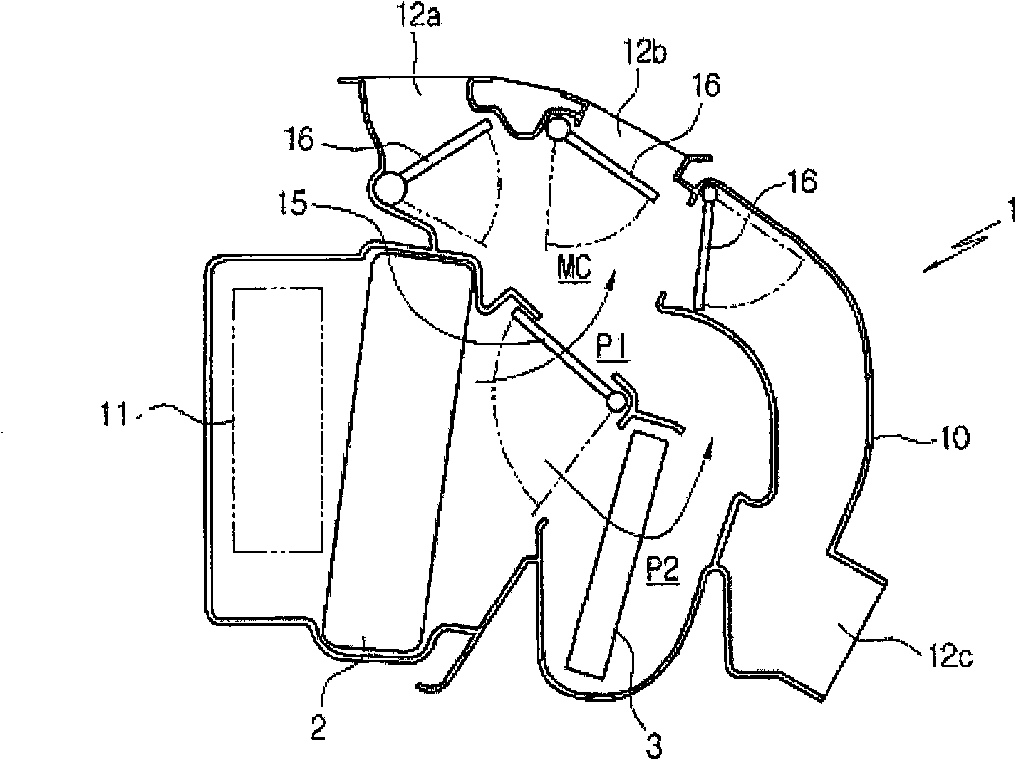 Cable connecting apparatus of controller for air conditioner in vehicle