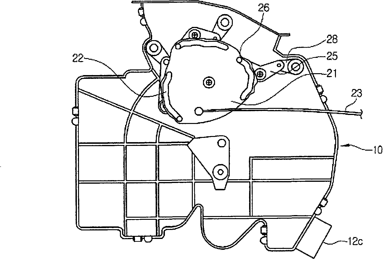 Cable connecting apparatus of controller for air conditioner in vehicle