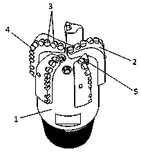 A pdc drill bit with cutting elements arranged in pairs