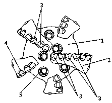 A pdc drill bit with cutting elements arranged in pairs