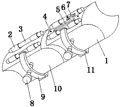 Steel pipe connector for electric tricycle