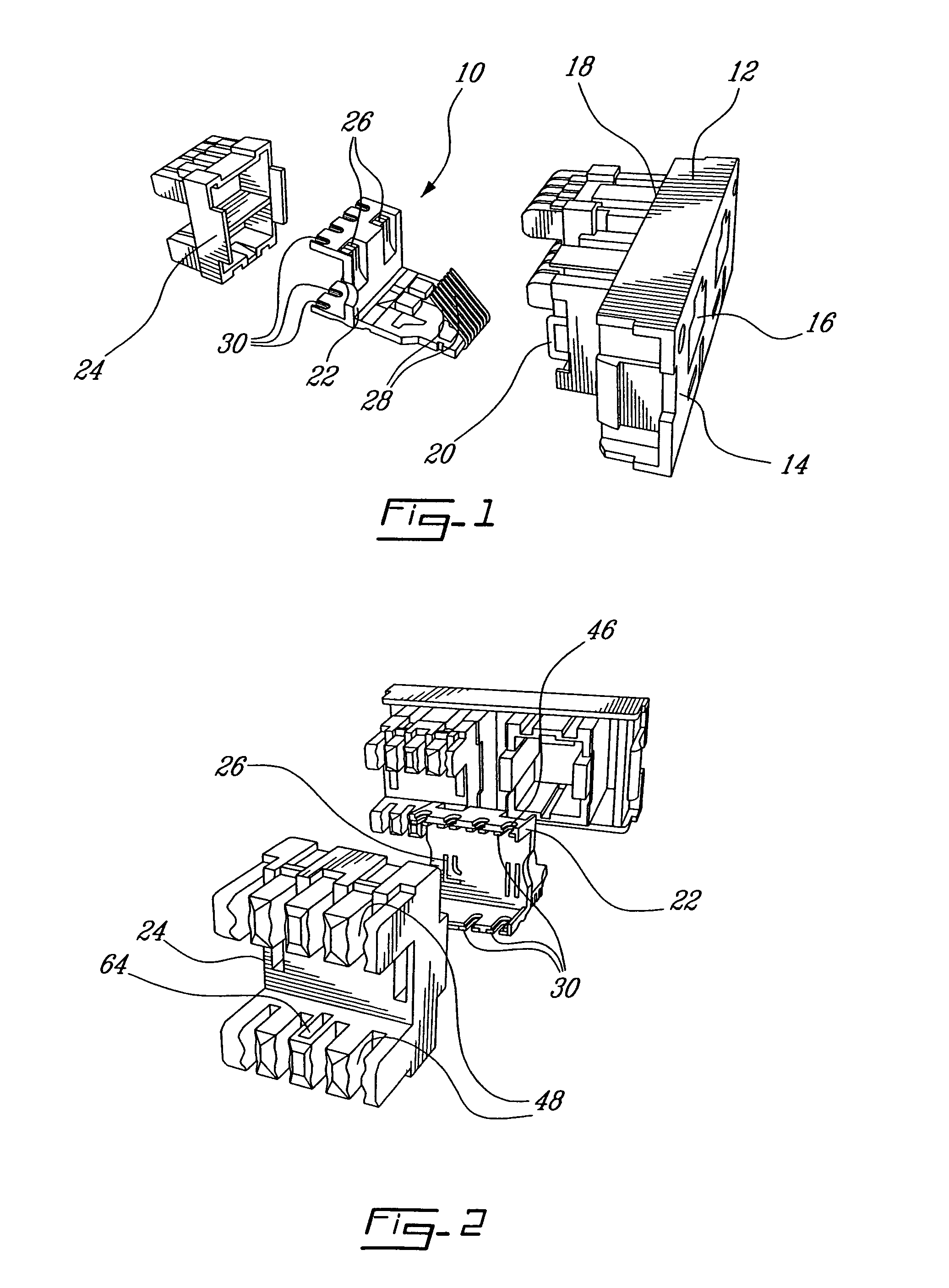 Wire lead guide and method for terminating a communications cable