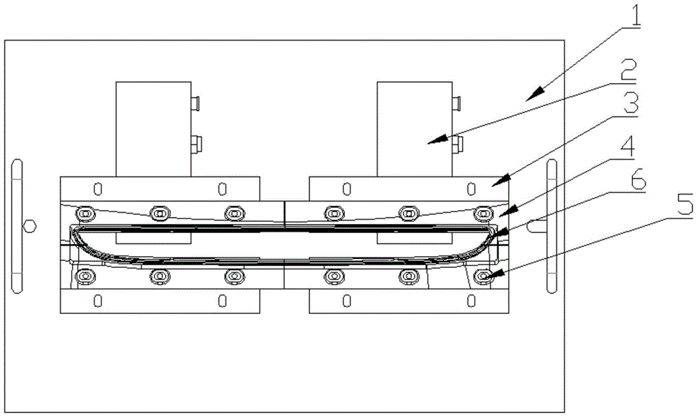 Special jig for sealing adhesive strip