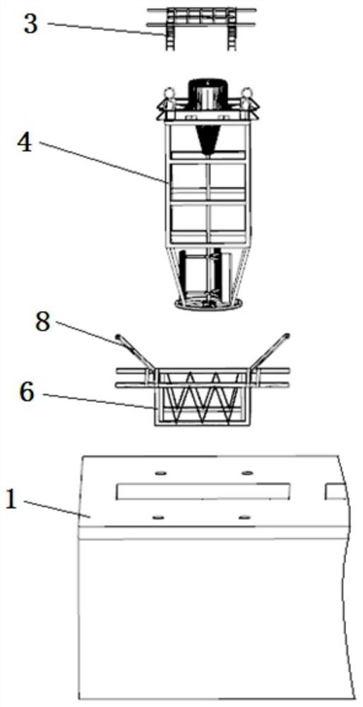 Ocean current power generation device based on floating breakwater and installation method of ocean current power generation device