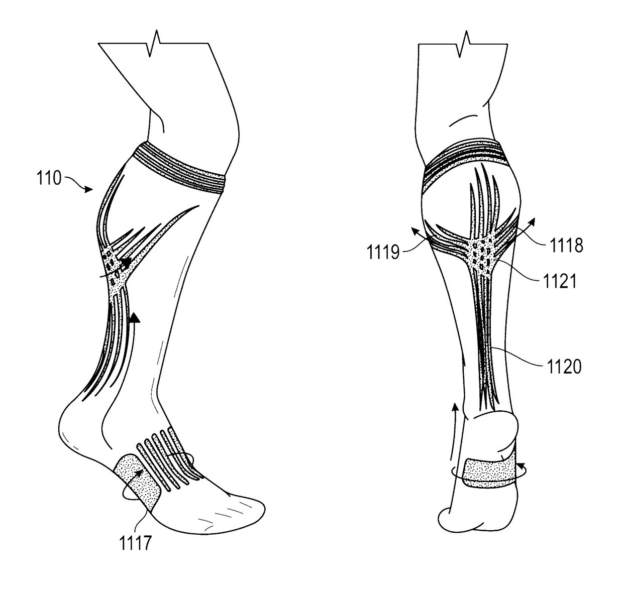 Integrated supportive device in garments