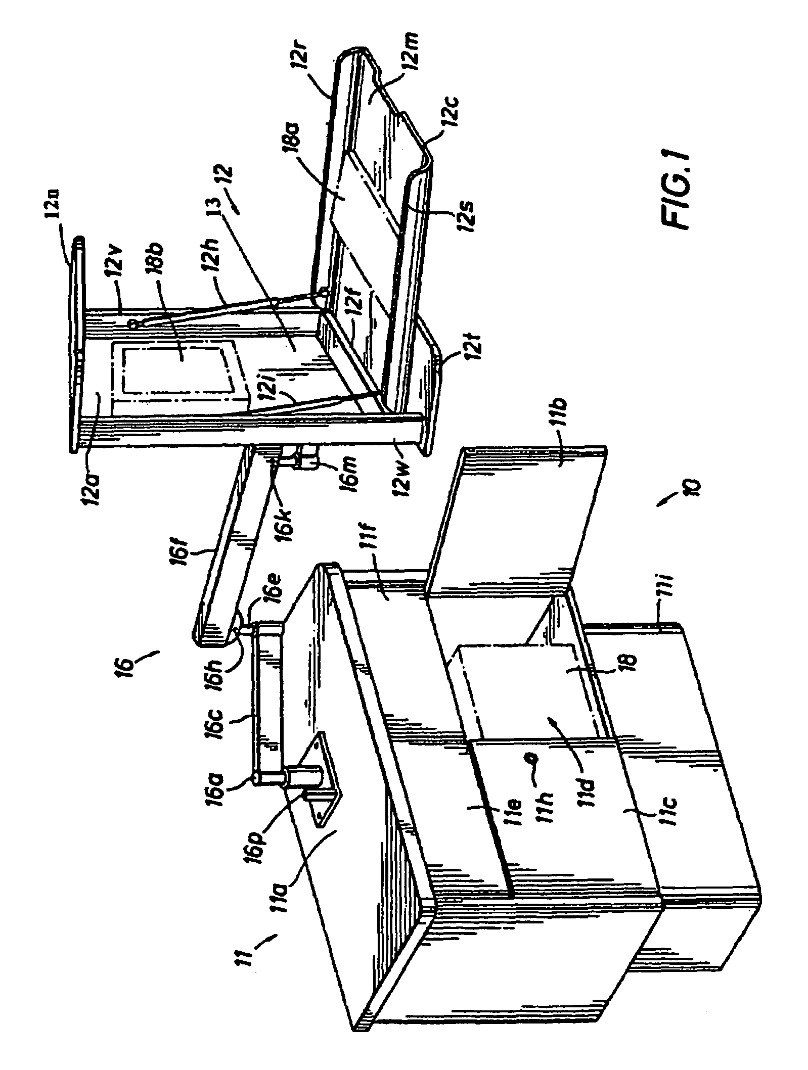 Retractable multiposition furniture system