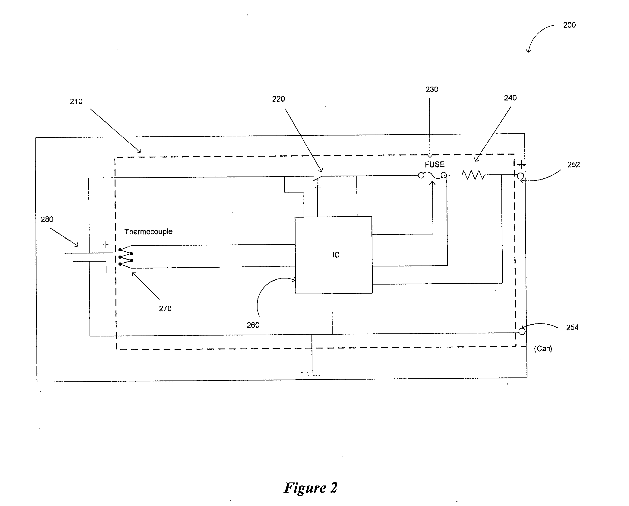 Electronic current interrupt device for battery