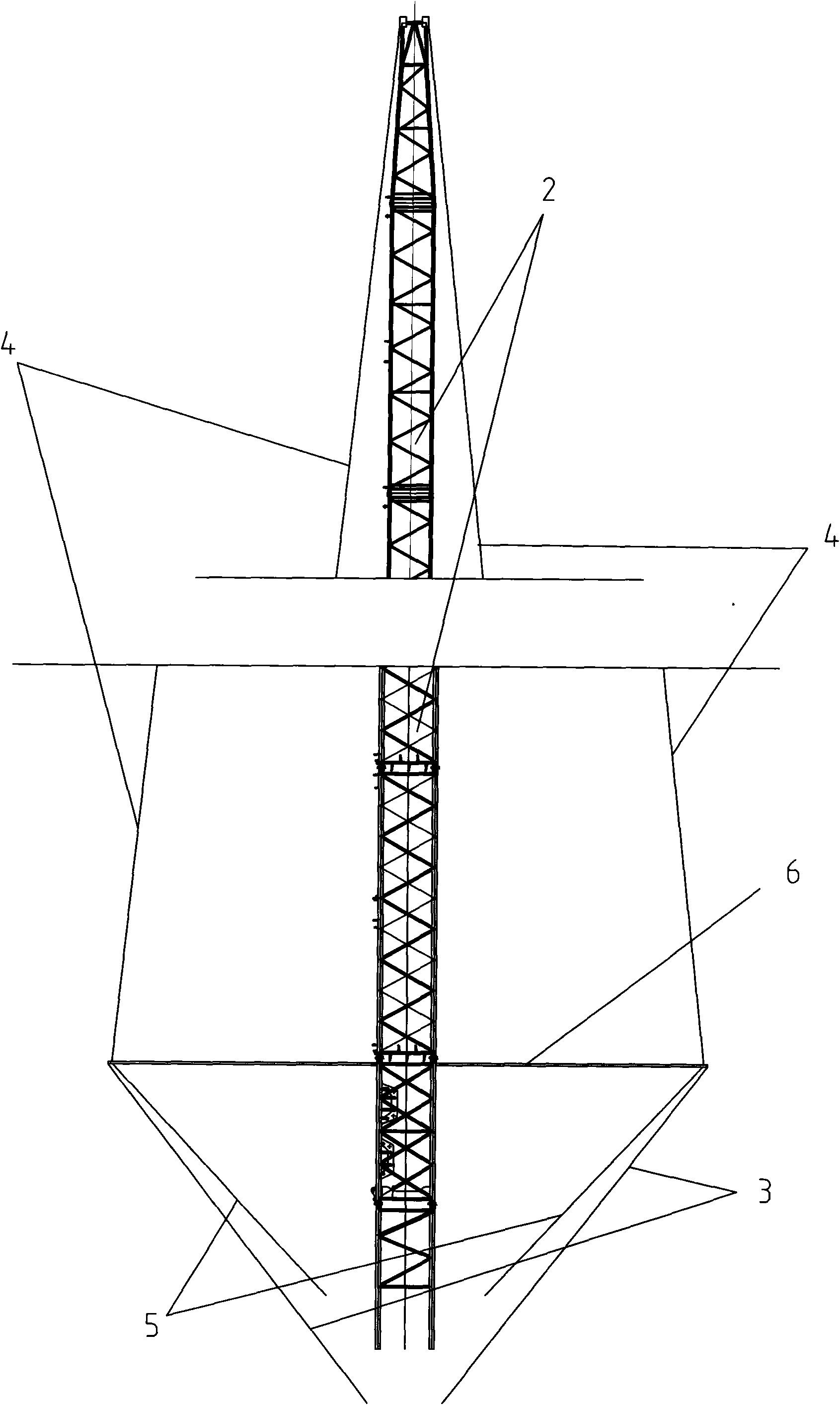 Crawler crane with lateral reinforcement structure