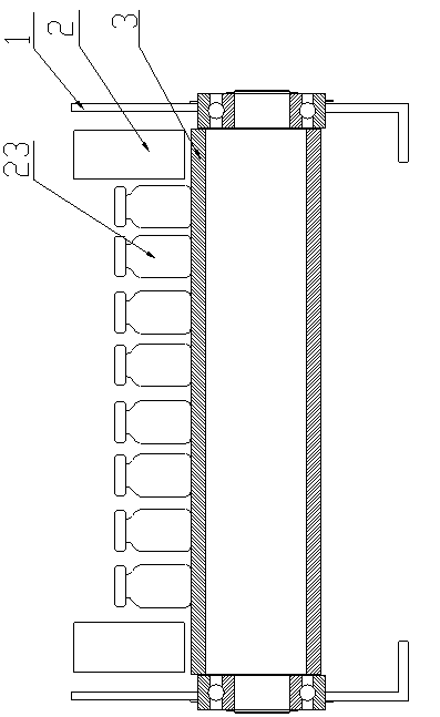 Automatic support filling device for penicillin bottles