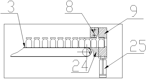 Automatic support filling device for penicillin bottles