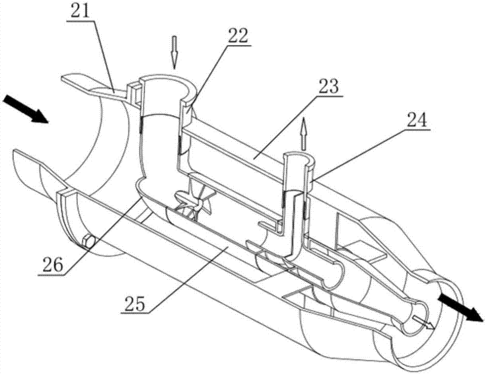 Three-phase jet-flow fire-fighting monitor system for gas-powder separation