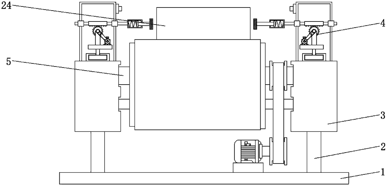 Efficient protecting device for flowing type water purifier in conveying