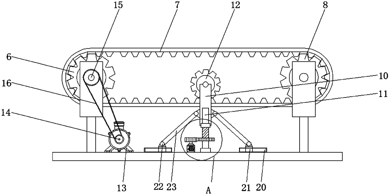 Efficient protecting device for flowing type water purifier in conveying