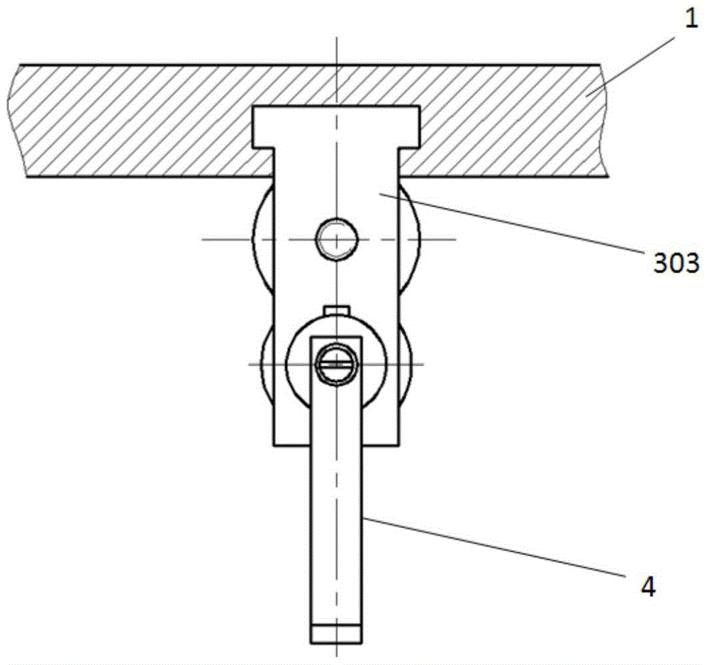 A workpiece fixture in ion beam polishing equipment