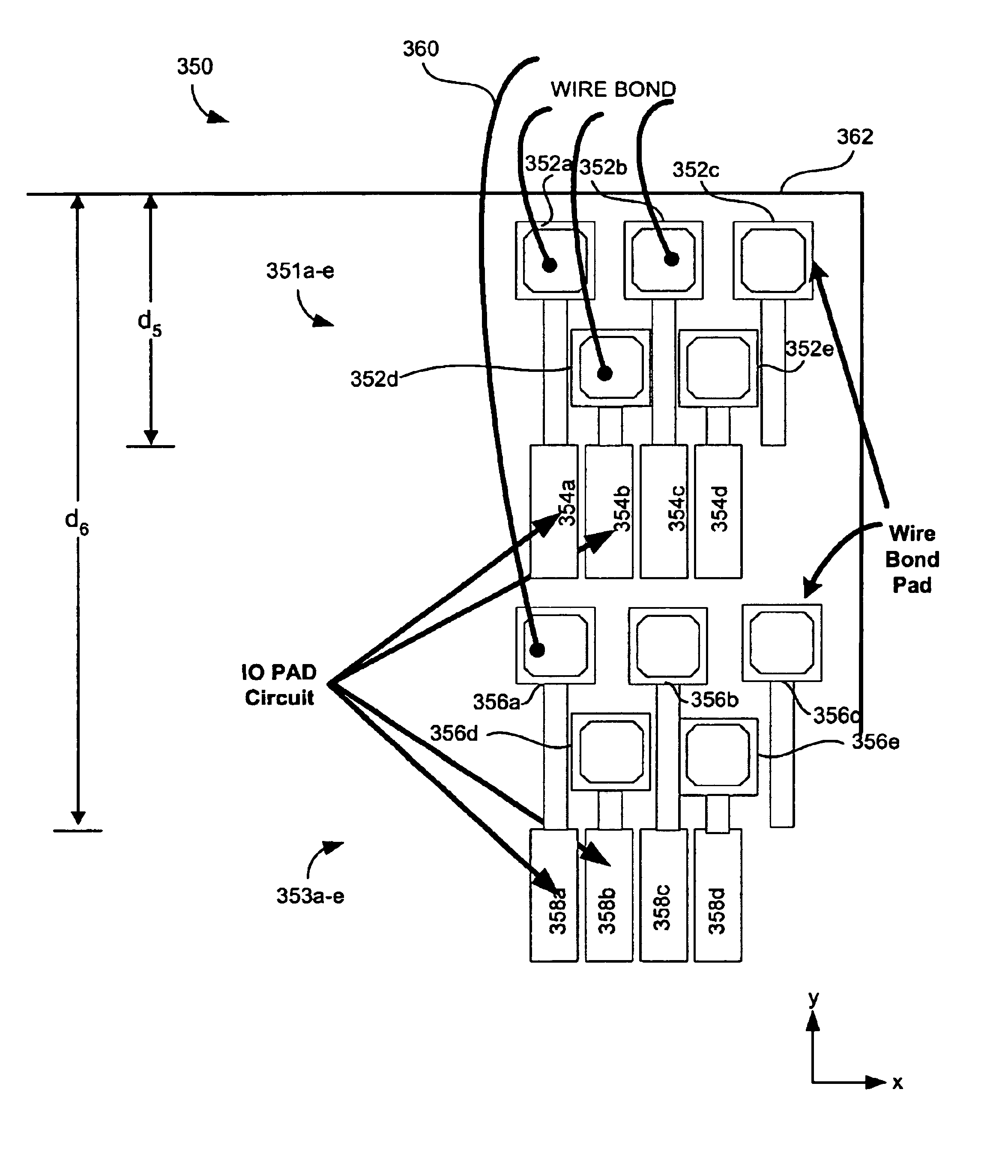 Multi-concentric pad arrangements for integrated circuit pads