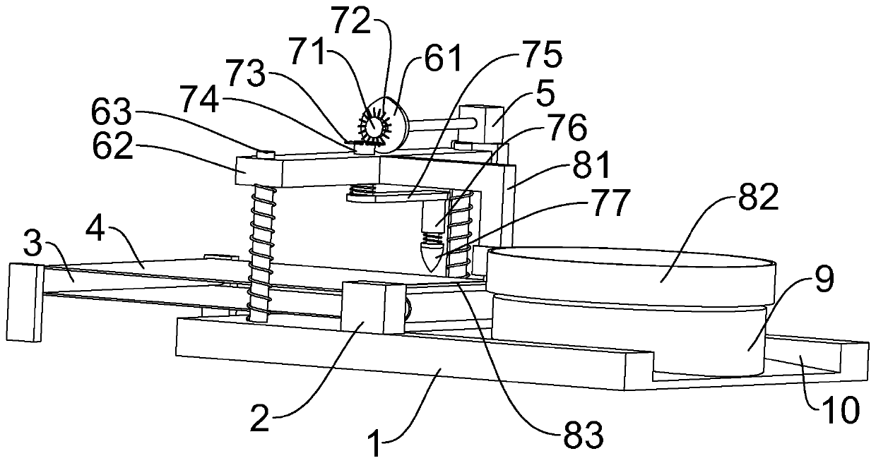 Glass processing device for forming round glass