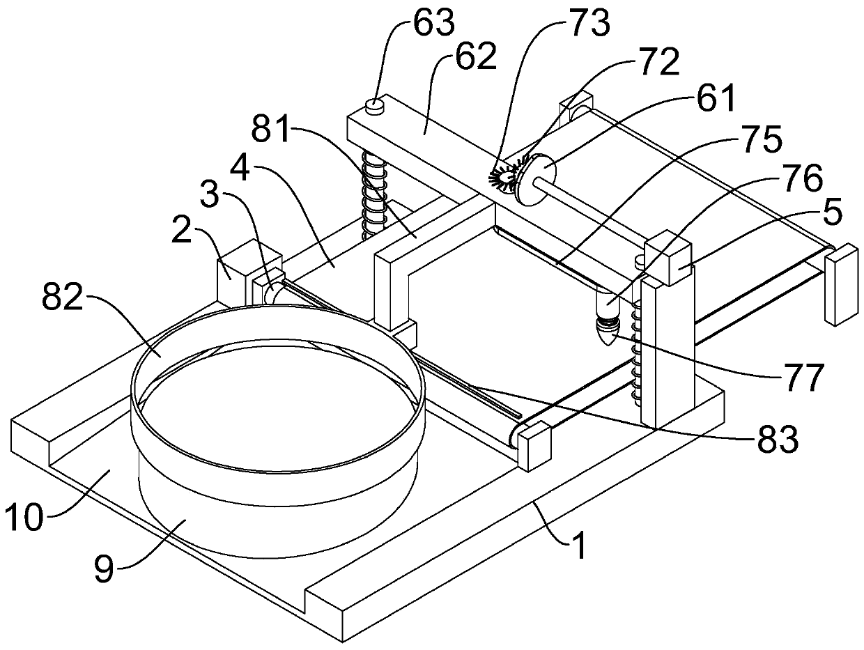 Glass processing device for forming round glass