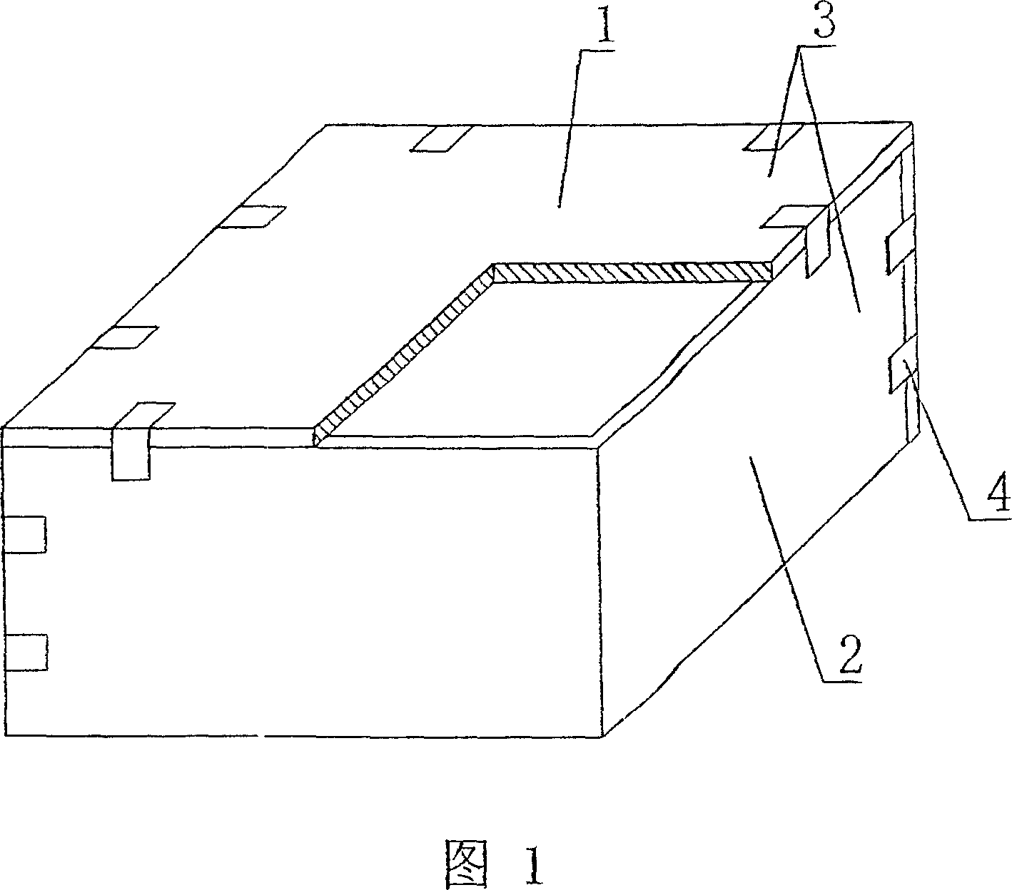 Cavity form component for concrete filling