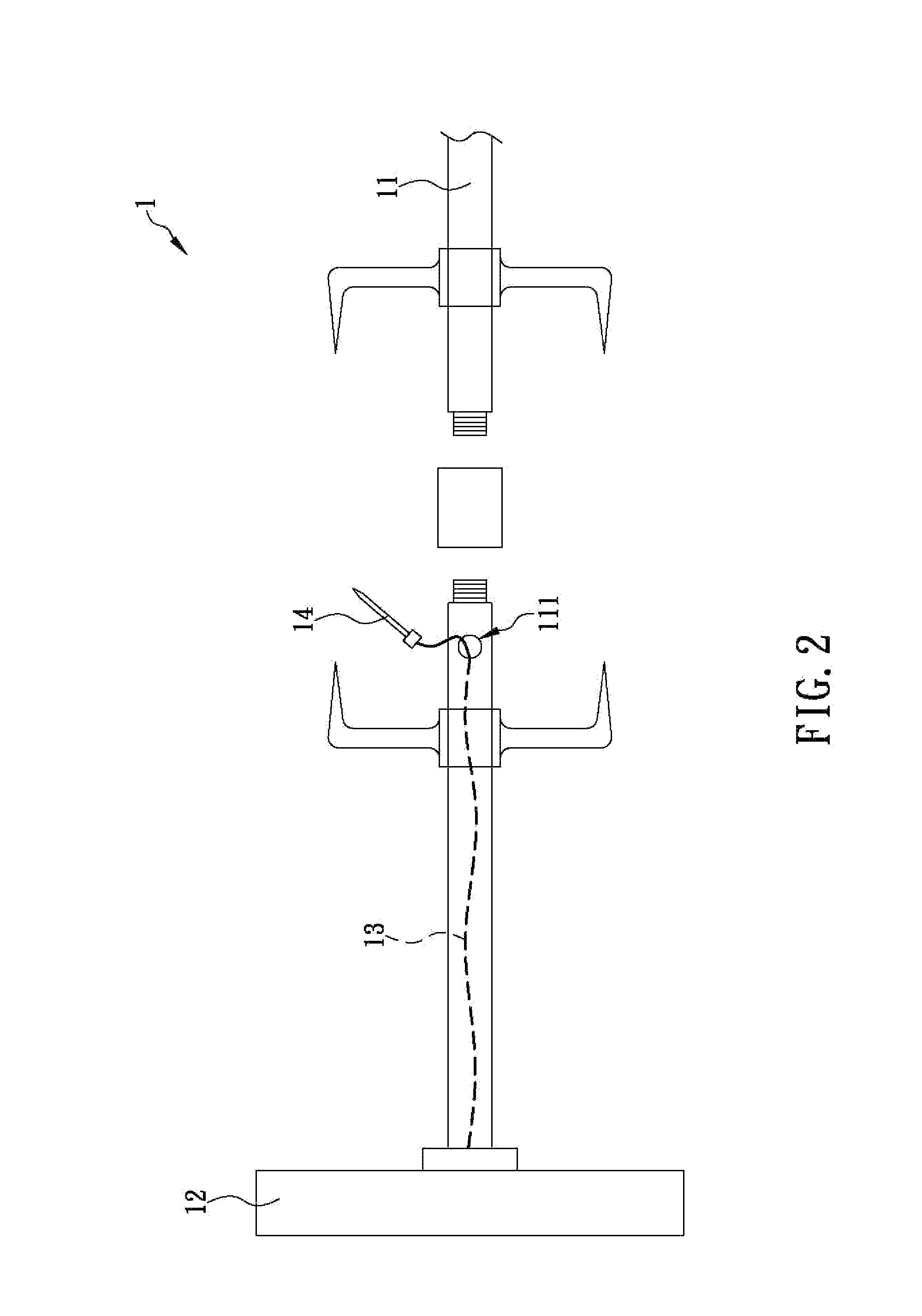 Barbecue spit with temperature probe