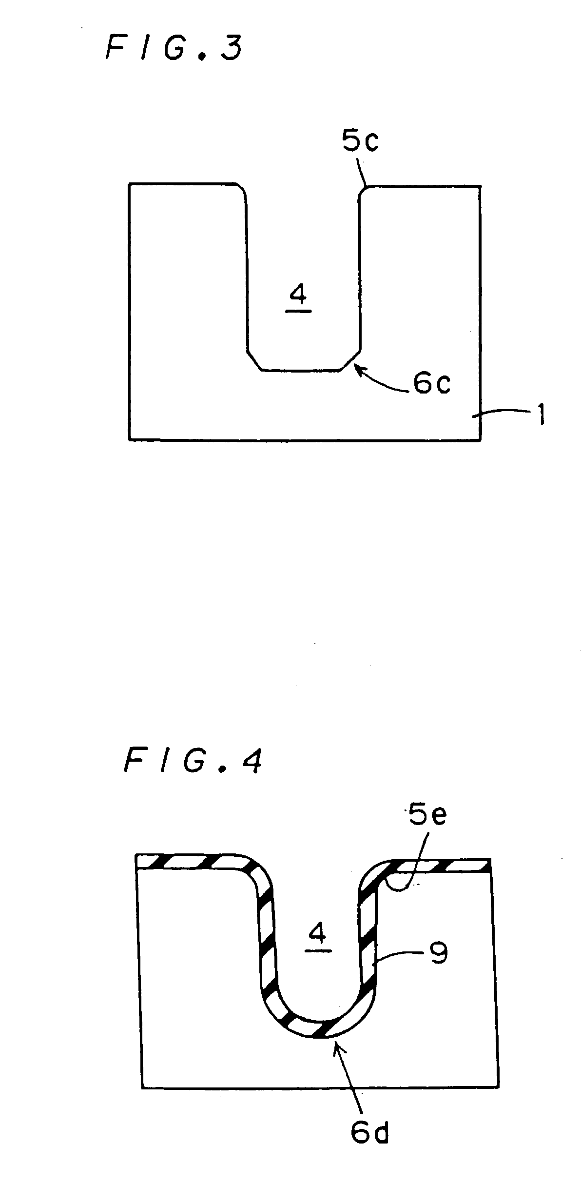 Semiconductor device including trench with at least one of an edge of an opening and a bottom surface being round