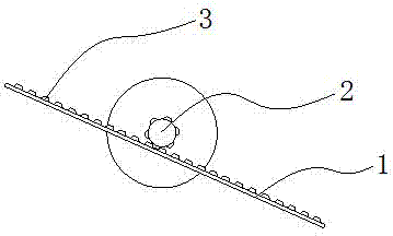 Track tool for allowing EVA (ethylene vinyl acetate) adhesive film finished ring to roll