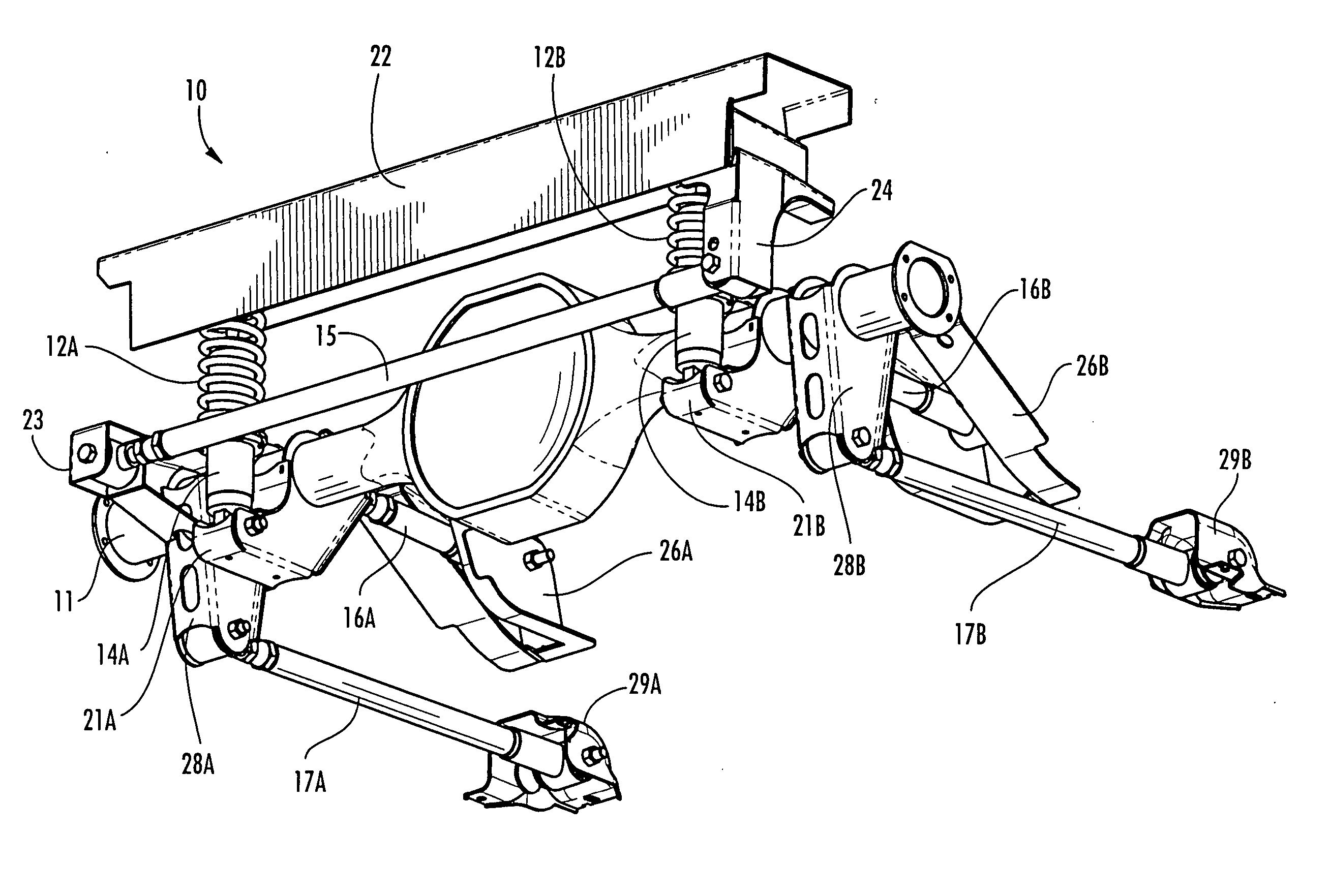 Vehicle suspension system incorporating swivel link assembly