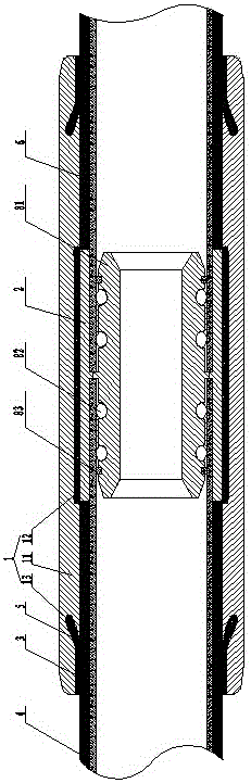 Connection device applied to insulation tube type busbar ends