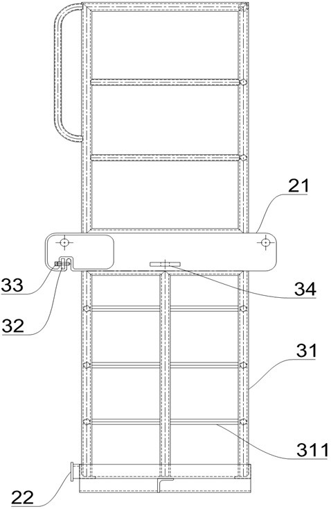 An operating device and method for installing positioning pins on container ships