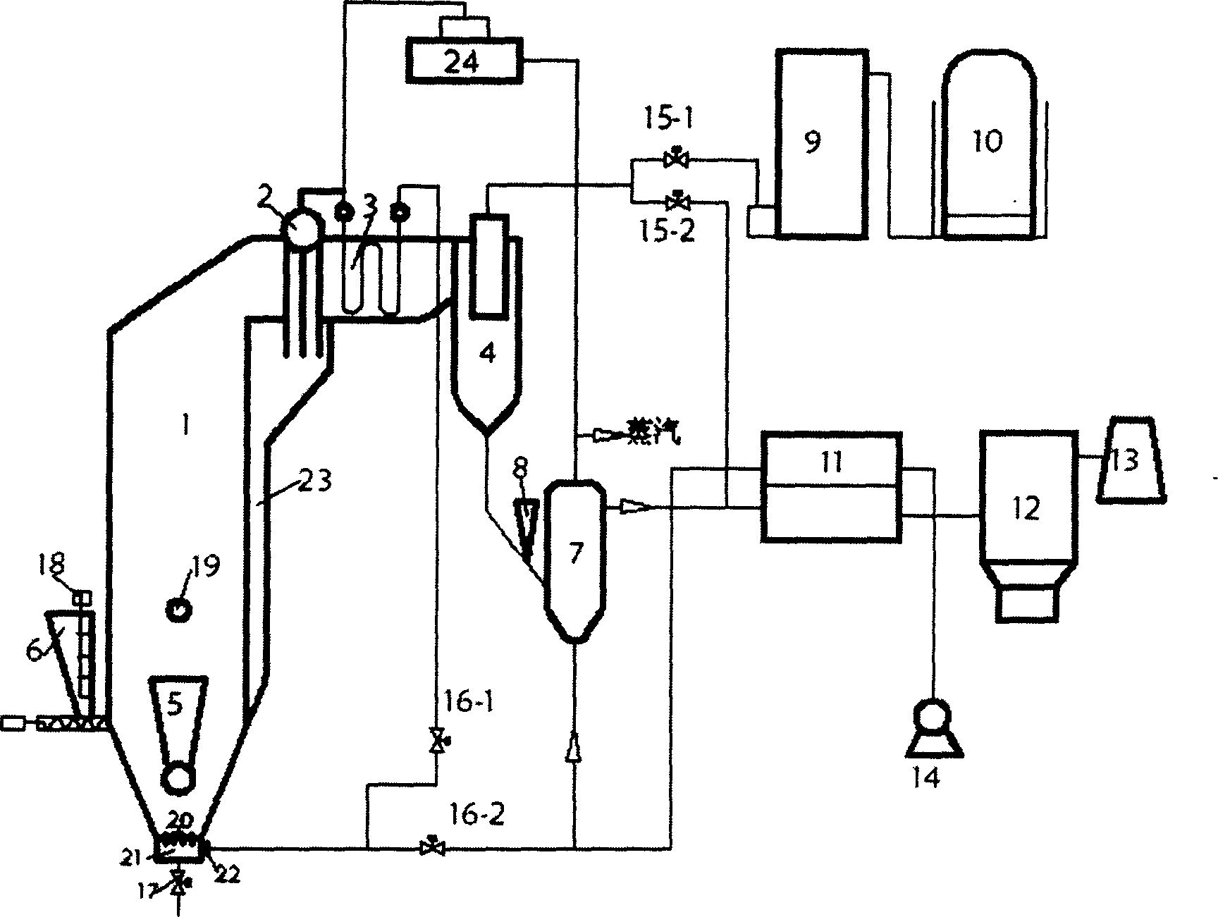 Gasification method and device for biomass and coal mixed fluidized-bed