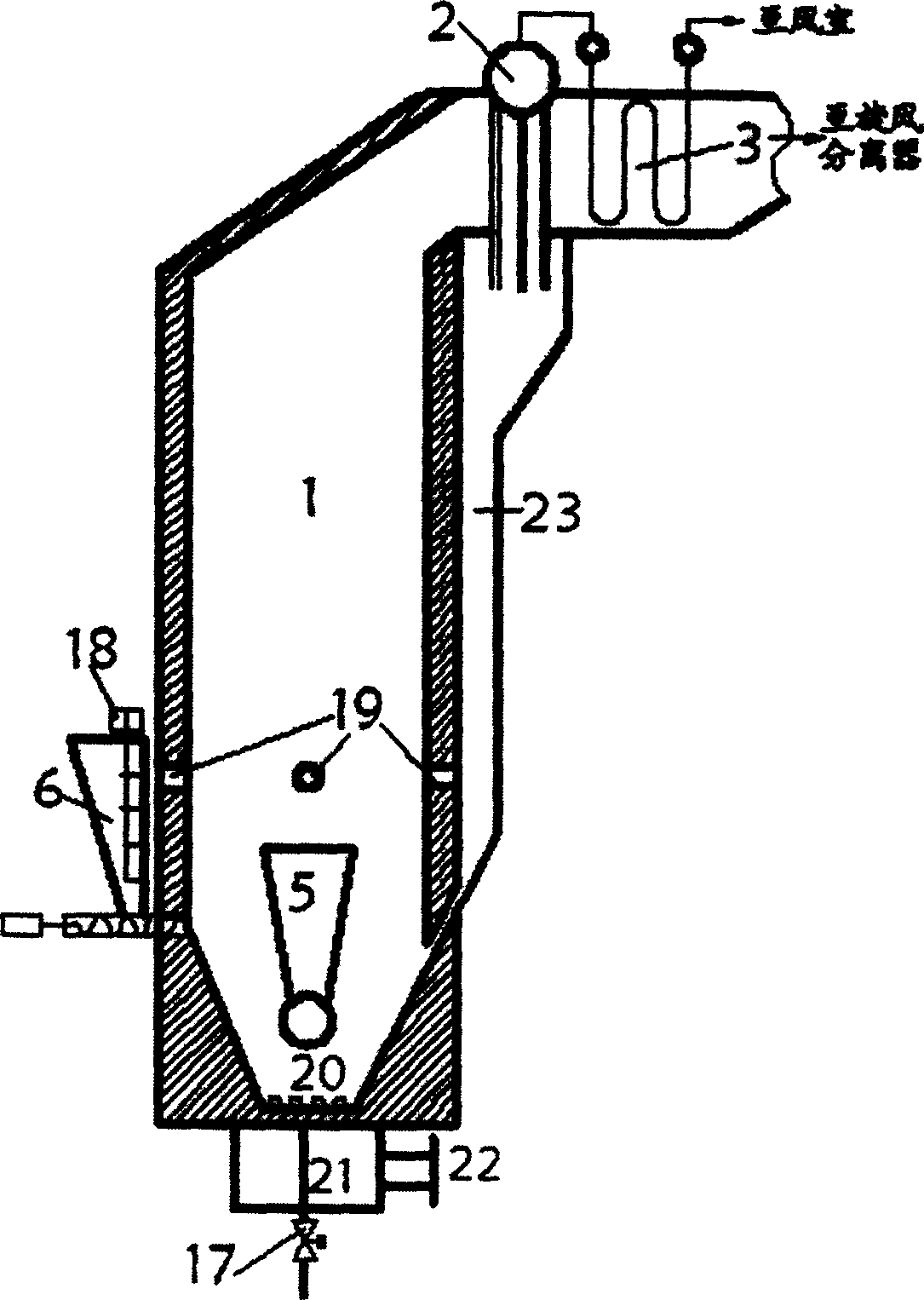 Gasification method and device for biomass and coal mixed fluidized-bed