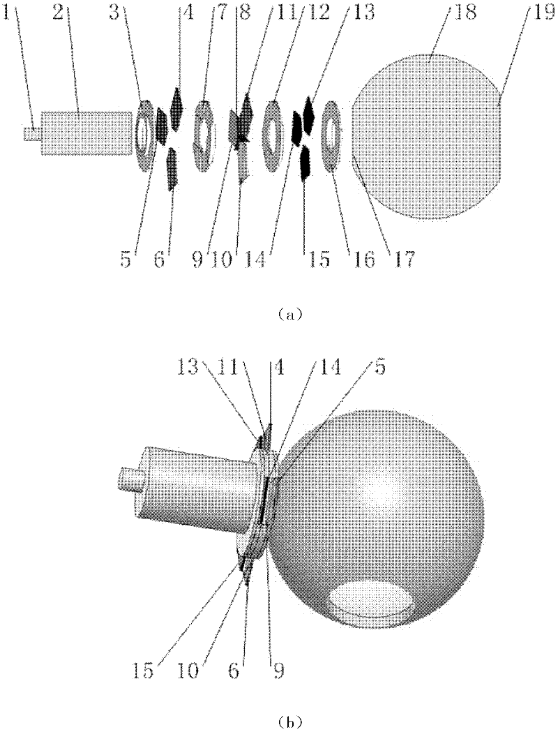 Light and color multiplexing continuous regulation device