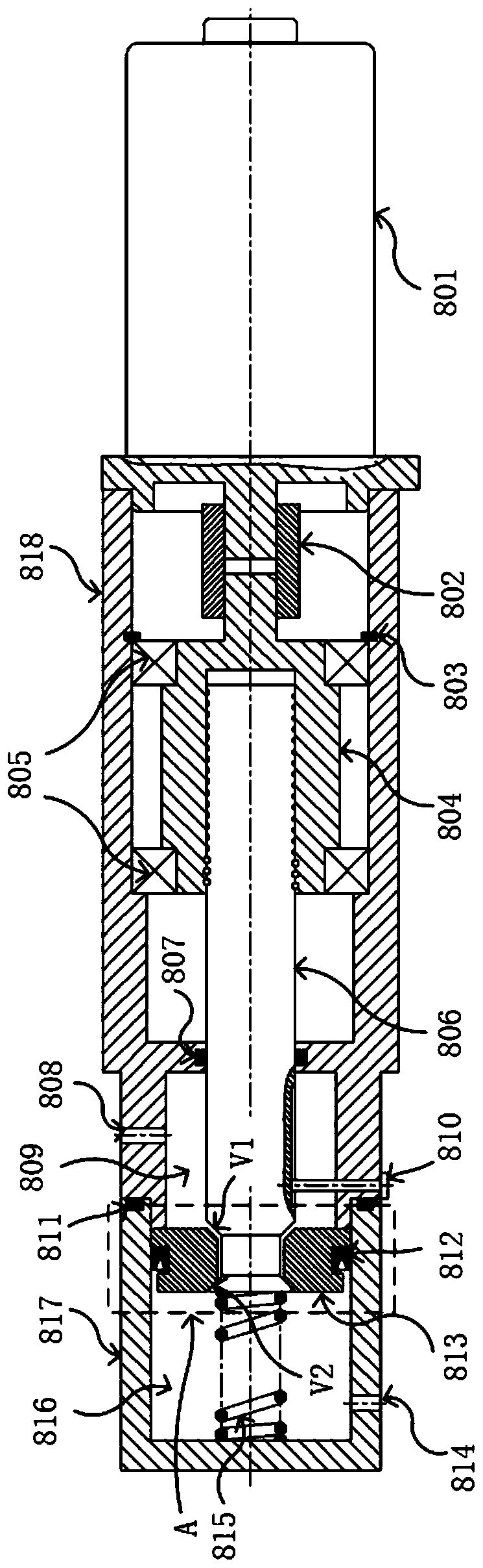 Time-sharing autonomous braking system with failure labor backup function and baking method