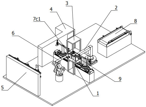 Taxus chinensis seedling batch potting equipment