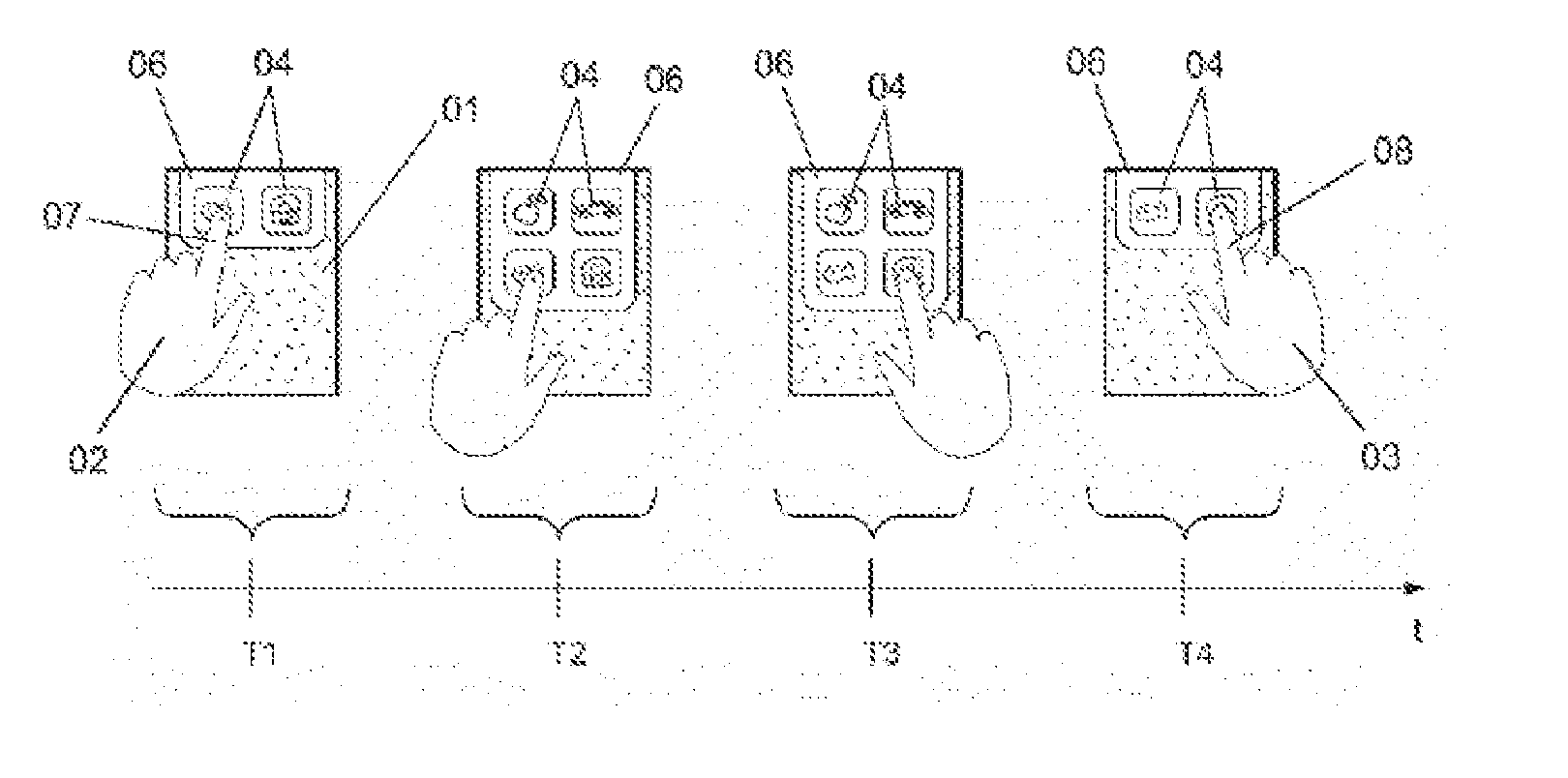 Method for operating a multi-touch-capable display and device having a multi-touch-capable display