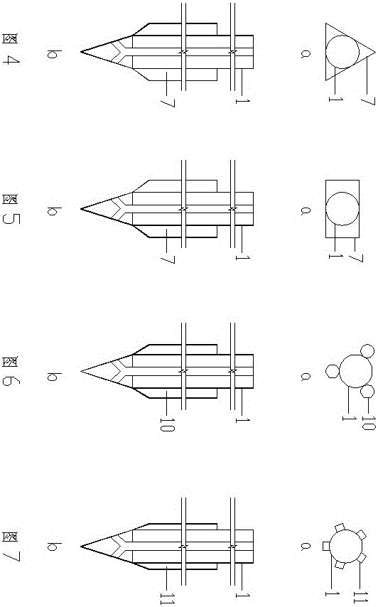 Concrete pile construction device and its construction method