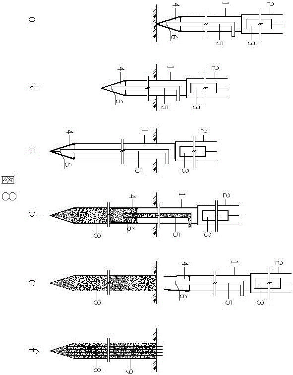 Concrete pile construction device and its construction method