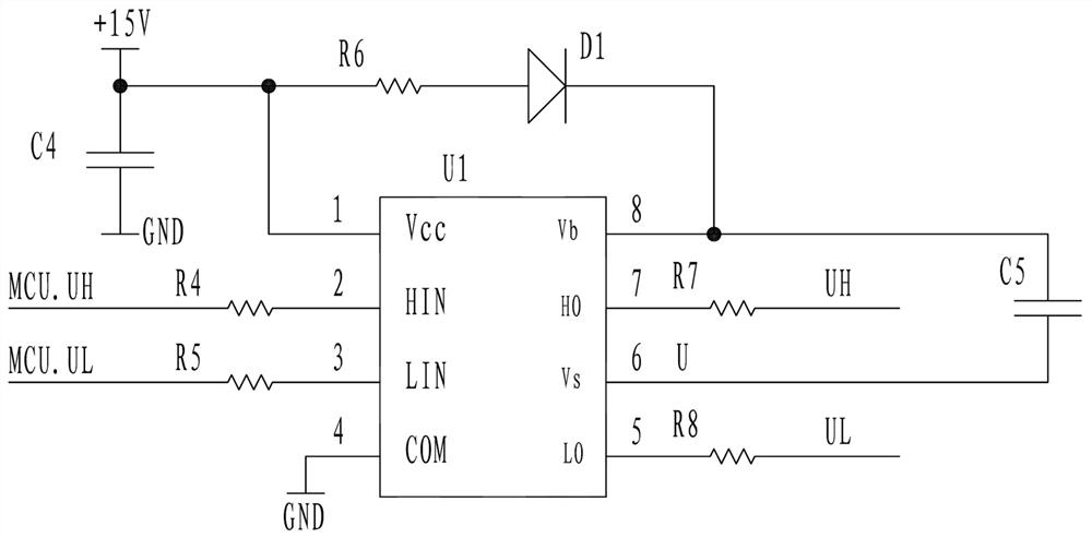 Brushless motor controller power-on protection detection circuit and power-on protection detection method thereof