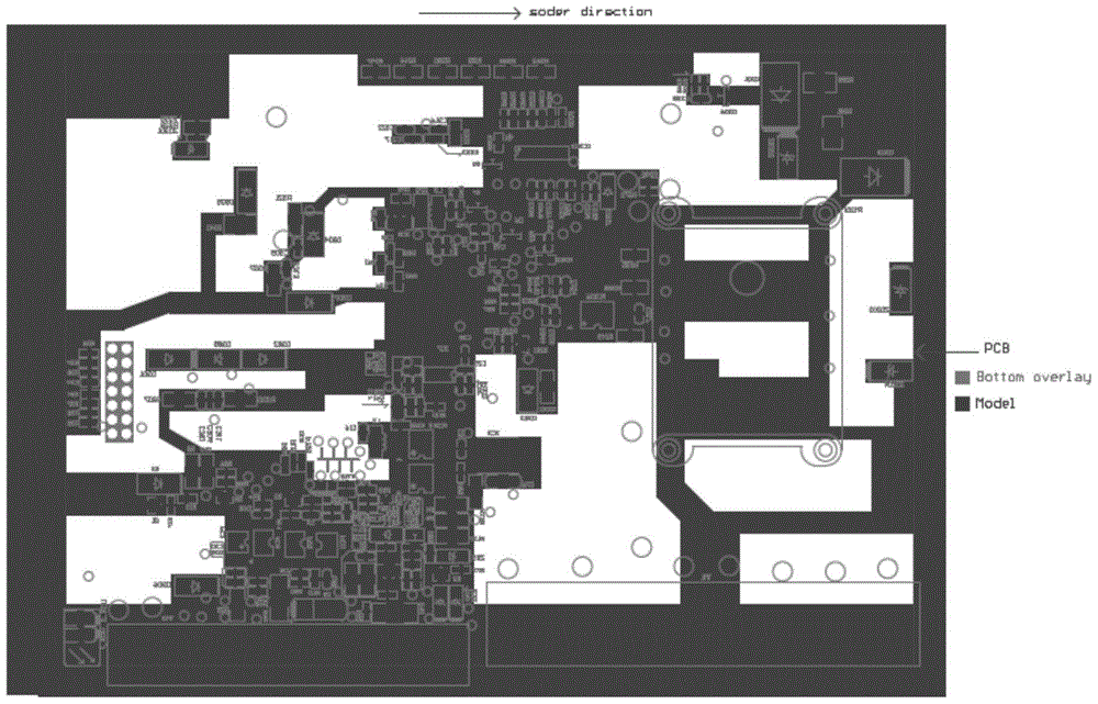 A layout and wiring method of a simple printed circuit board passing through a tin furnace carrier model