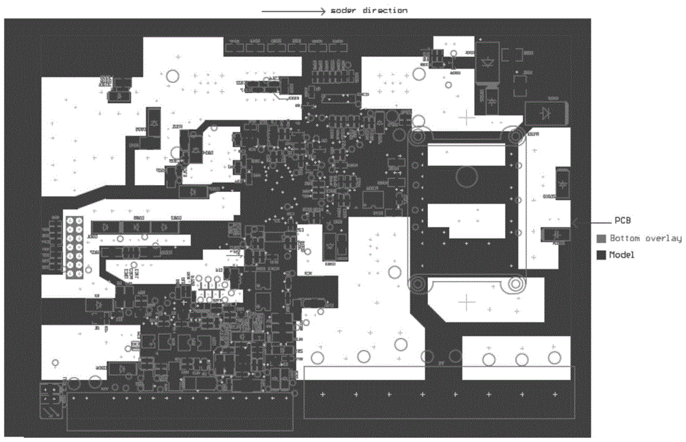 A layout and wiring method of a simple printed circuit board passing through a tin furnace carrier model